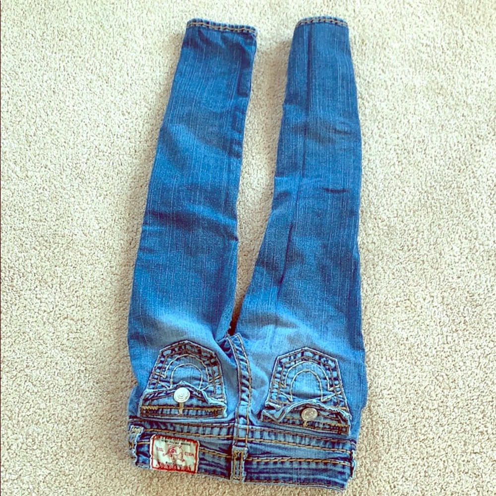 True religion size 7 little girls Skinny jeans